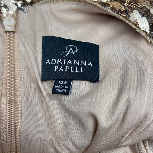 Adrianna papell knee length sequins short sleeve dressy dress - Picture 7 of 8